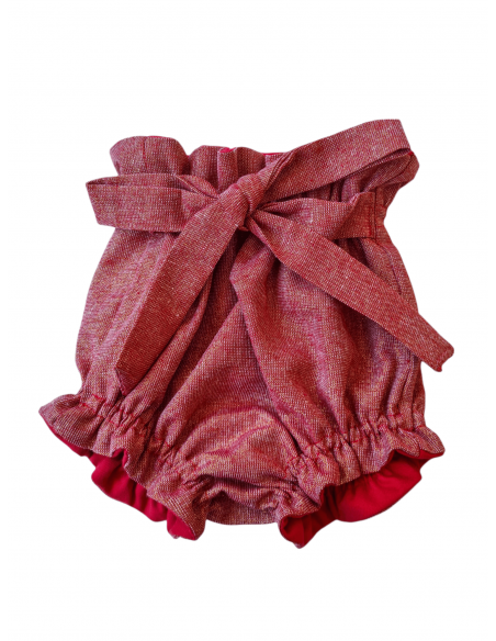 Bombachito rojo metalizado