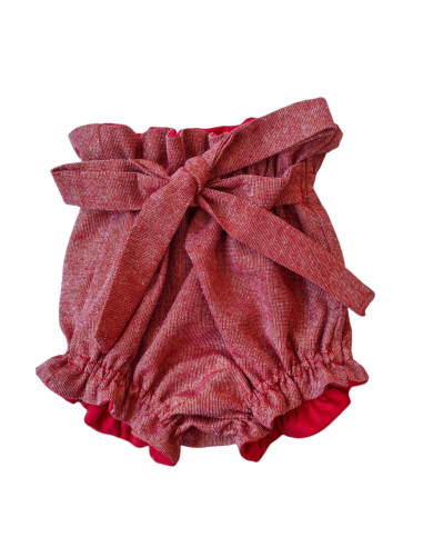 Bombachito rojo metalizado